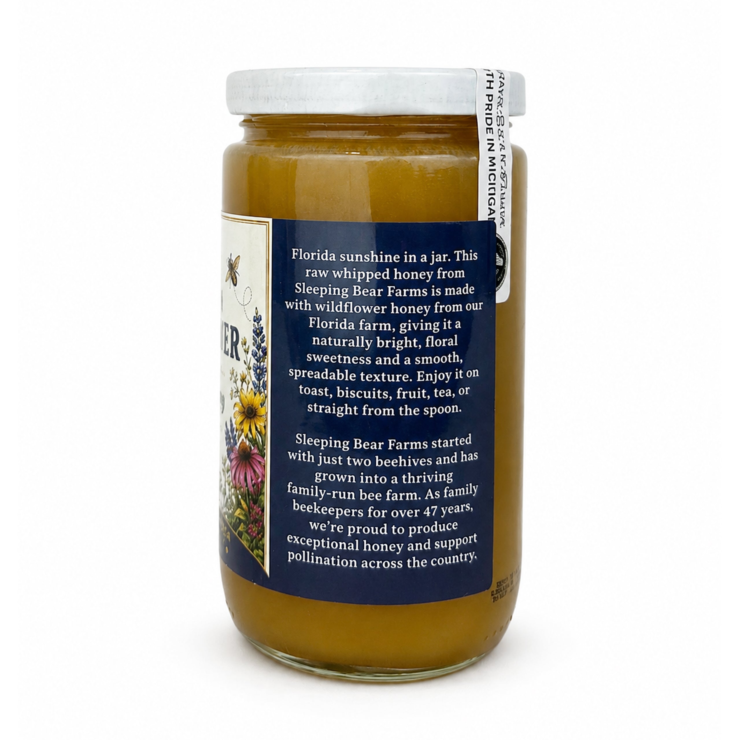 Florida Wildflower Raw Whipped Creamed Honey - 1 lb Jar