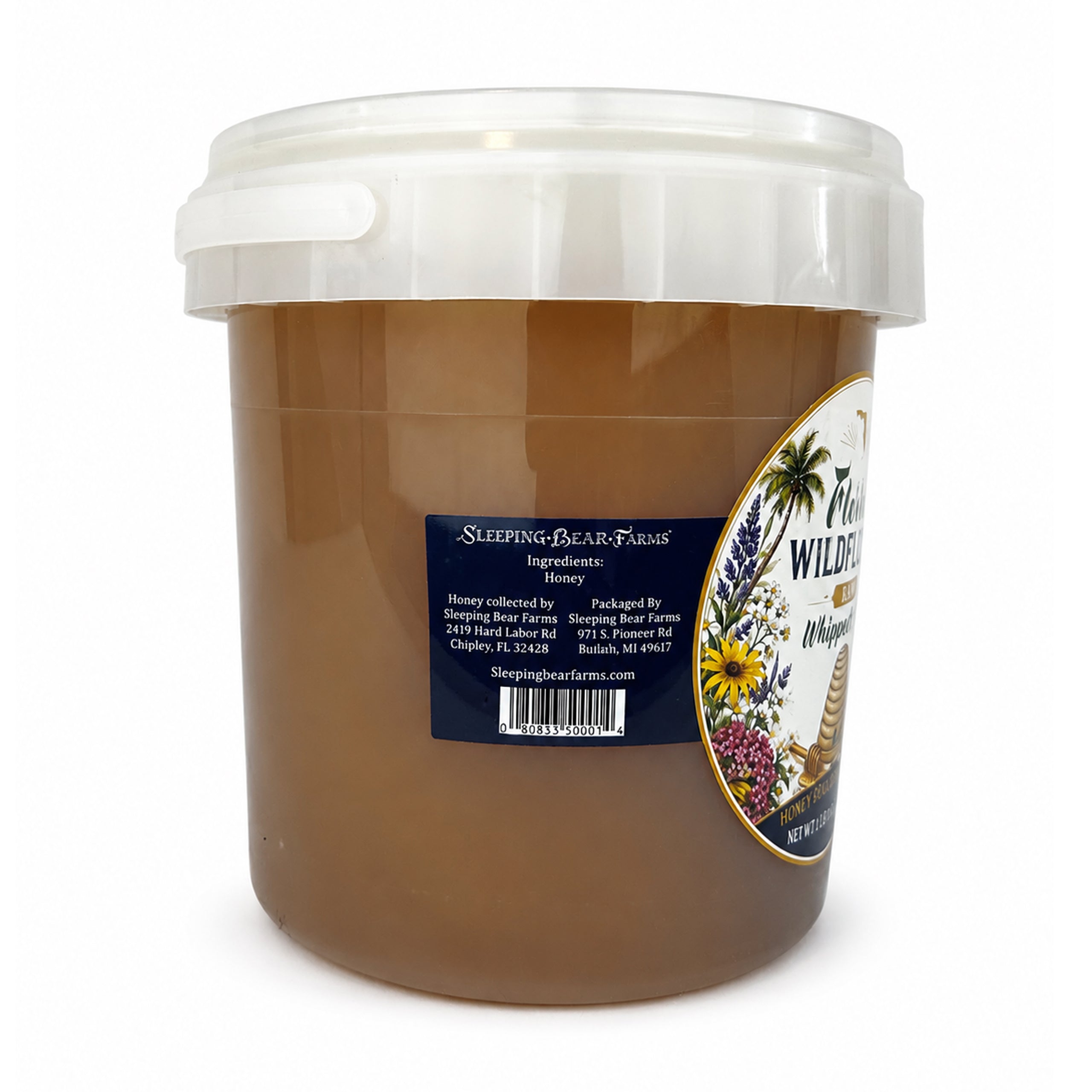 Florida Wildflower Raw Whipped Creamed Honey - 6 Lb Bucket