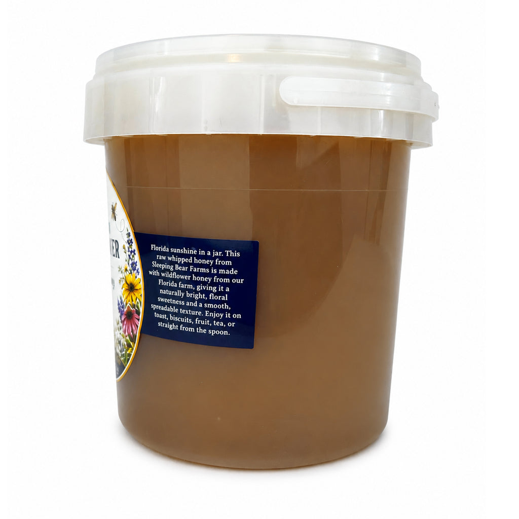 Florida Wildflower Raw Whipped Creamed Honey - 6 Lb Bucket