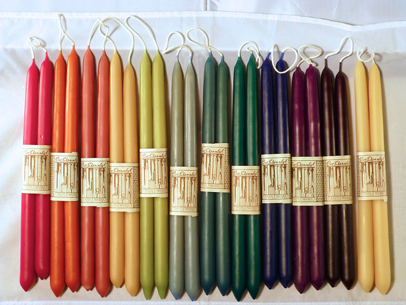 Hand Dipped Taper Candles - 8"