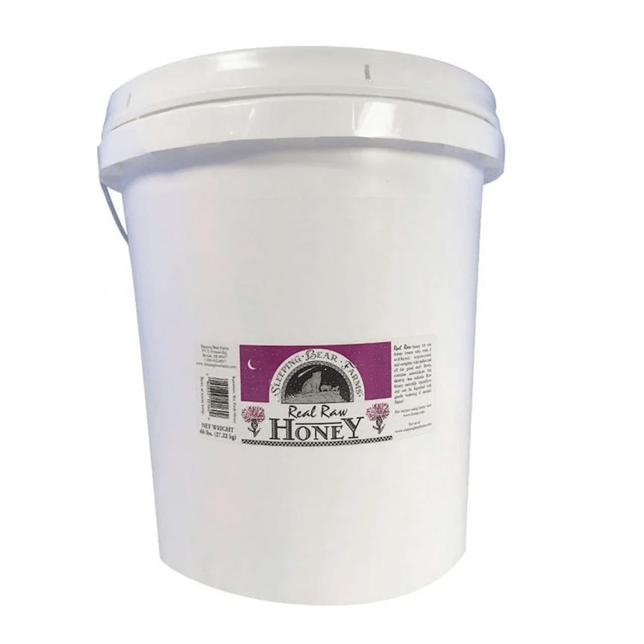 Bulk Raw Honey 5 Gallon Plastic Bucket - 60 lbs.