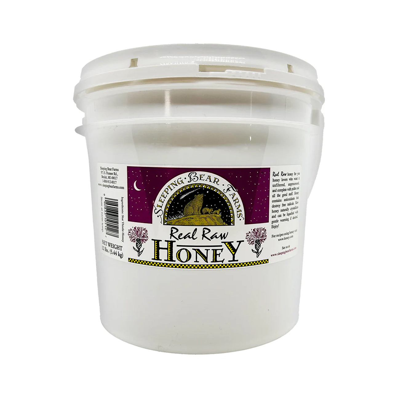 Raw Honey 1 Gallon Pail -  12 Lbs.